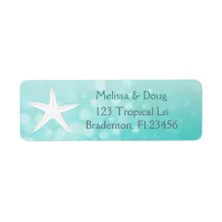 Teal Oceanic Starfish Return Address Labels