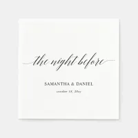 Simple Modern Calligraphy Script Rehearsal Dinner  Napkins