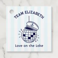 Love on the Lake Disco Ball Preppy Bachelorette Favor Tags