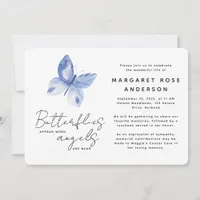 Butterfly Celebration of Life Memorial Service Invitation