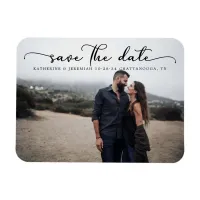 Modern Script Wedding Save the Date Magnet