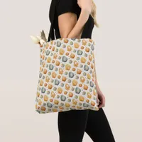 Kawaii Shells Yellow and Blue Tote Bag