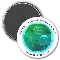 International Women's Day 8th March 2024 Colorful Magnet