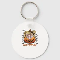 Hair Funny Pumpkin Halloween Boo - Political Humor Keychain