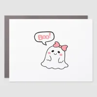 Boo! Cute Boo Minimal Clean Car Magnet