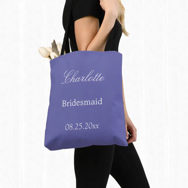 Elegant Lavender Bridesmaid Tote Bag