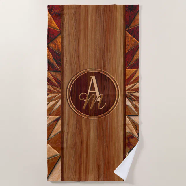 Wood Pattern Beach Towel