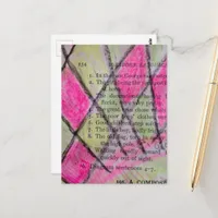 vintage grammar lesson bright colors postcard