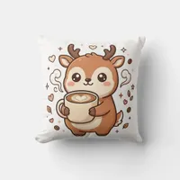 Cute Deer Latte Kawaii Pillow