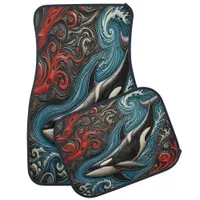 Ocean Majesty: Whales in Harmony Car Floor Mat