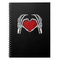 Skeleton Heart Hands Sign Valentine's Day Cute Hea Notebook
