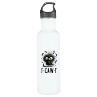 F-Caw-F Crow Bird Funny Crow F-Caw-F Tri-Blend Stainless Steel Water Bottle