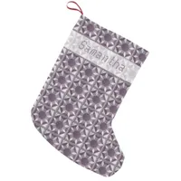 Christmas Stocking - Purple Quilt pattern and Name