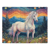 A unicorn in The Starry Night Jigsaw Puzzle