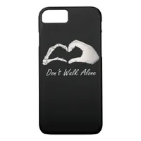 Don't Walk White Classic Skeleton Hands Hearts iPhone 8/7 Case