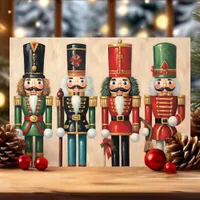 Classic Vintage Nutcracker Soldiers Christmas Holiday Card