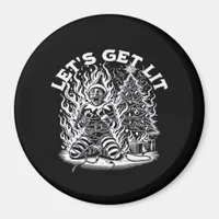 Let's Get Lit Christmas Christmas Celebration Magnet