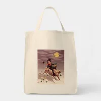 Vintage Boy on Pig Tote Bag