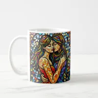 A Romantic Embrace | Mosaic Women Ai Art Coffee Mug