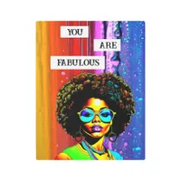 You Are Fabulous | Woman of Color Colorful Metal Print