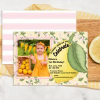 Lemon Birthday Photo Invitation