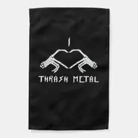 Thrash Skeleton Hands Heart Classic Garden Flag