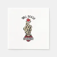 Skeleton Heart Till Death Do Us Part Napkins