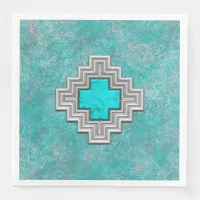 Southwest Turquoise Paper Dinner Napkins