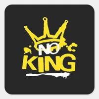 No King Vintage Style Square Sticker