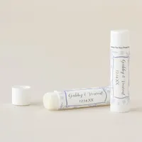 Blue and White Winter Snowflakes Wedding Favor Lip Balm