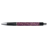 Giraffes Wild Animal Pattern Burgundy Pen