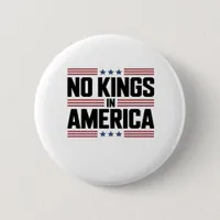 No Kings In America USA Creative Style Button