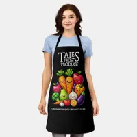 Funny Fruits Veggies Tales from Produce Grocery Apron