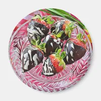Chocolate Covered Strawberries Refrigerator Magnet