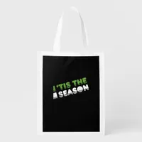 Retro Tis The Season Christmas Grocery Bag