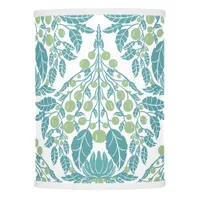 Art Nouveau Turquoise & Green-Vintage Floral Lamp Shade
