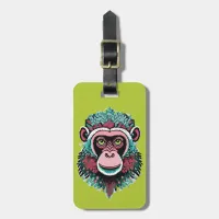 Monkey Head Luggage Tag