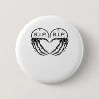 Rip, Heart Shaped Design Made From Gravestones, An Button