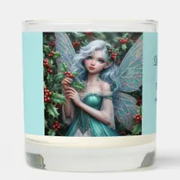 Beautiful December Fairy in Holly Scented Candle