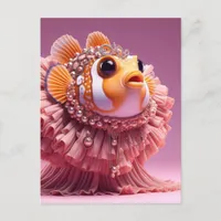 Funny ClownFish Fashion Postcard