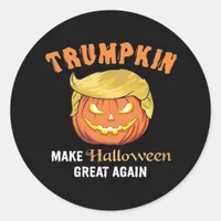 Halloween Trumpkin - Make Halloween Great Again  Classic Round Sticker