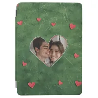 Red Hearts on Green Grass iPad Air Cover