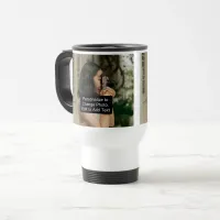 Custom Two Photos Artwork Slogan 15 oz White Travel Mug