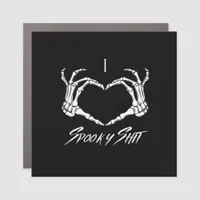 Spooky Classic - Skeleton Hands Heart Car Magnet