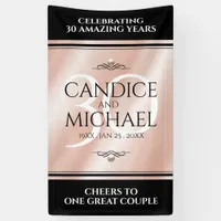 Elegant 30th Pearl Wedding Anniversary Celebration Banner