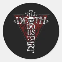 Till Death Do Us Part – Autumn Goth Aesthetic Classic Round Sticker