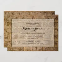 Industrial Chic Bricks Wedding Rehearsal Dinner Invitation