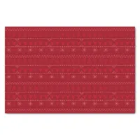 Red Nordic Pattern Christmas Gift Tissue Paper