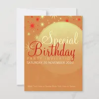 Starry Sunset Party Birthday Invitation