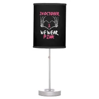 Breast Cancer Awareness Skeleton Heart Women Table Lamp